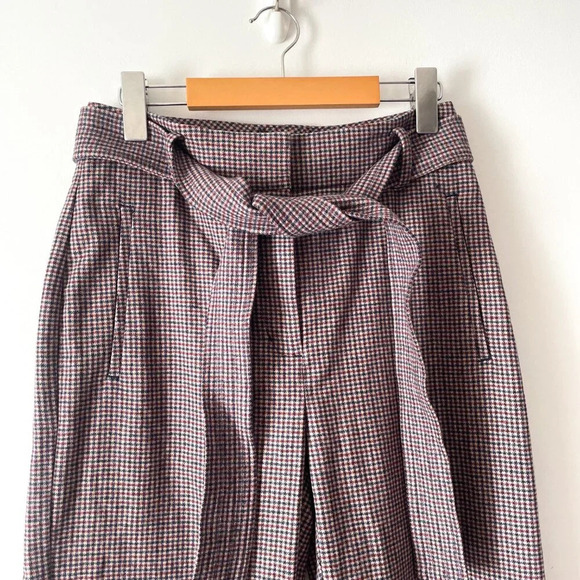 Aritzia Wilfred The New Tie-Front Wool Cashmere Jallade Pant Eliot Plaid Size 4 - Picture 5 of 9